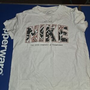 Nike Cream Tee with Subtle Logo